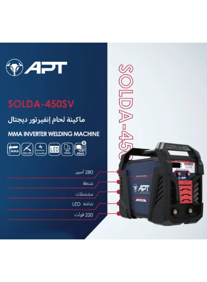 APT SOLDA 450 SV Welding Machine 280A Digital Inverter Welder with LED Display - Image 2